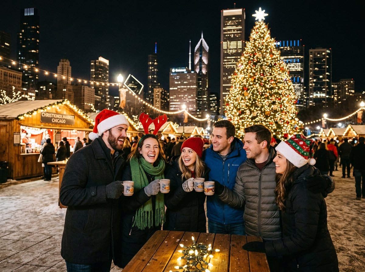 Friends celebrating holidays