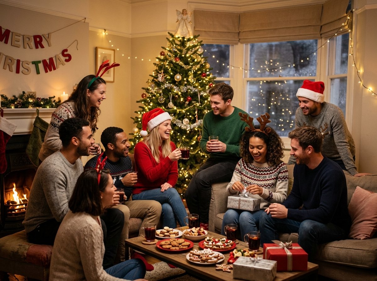 Group of friends partying